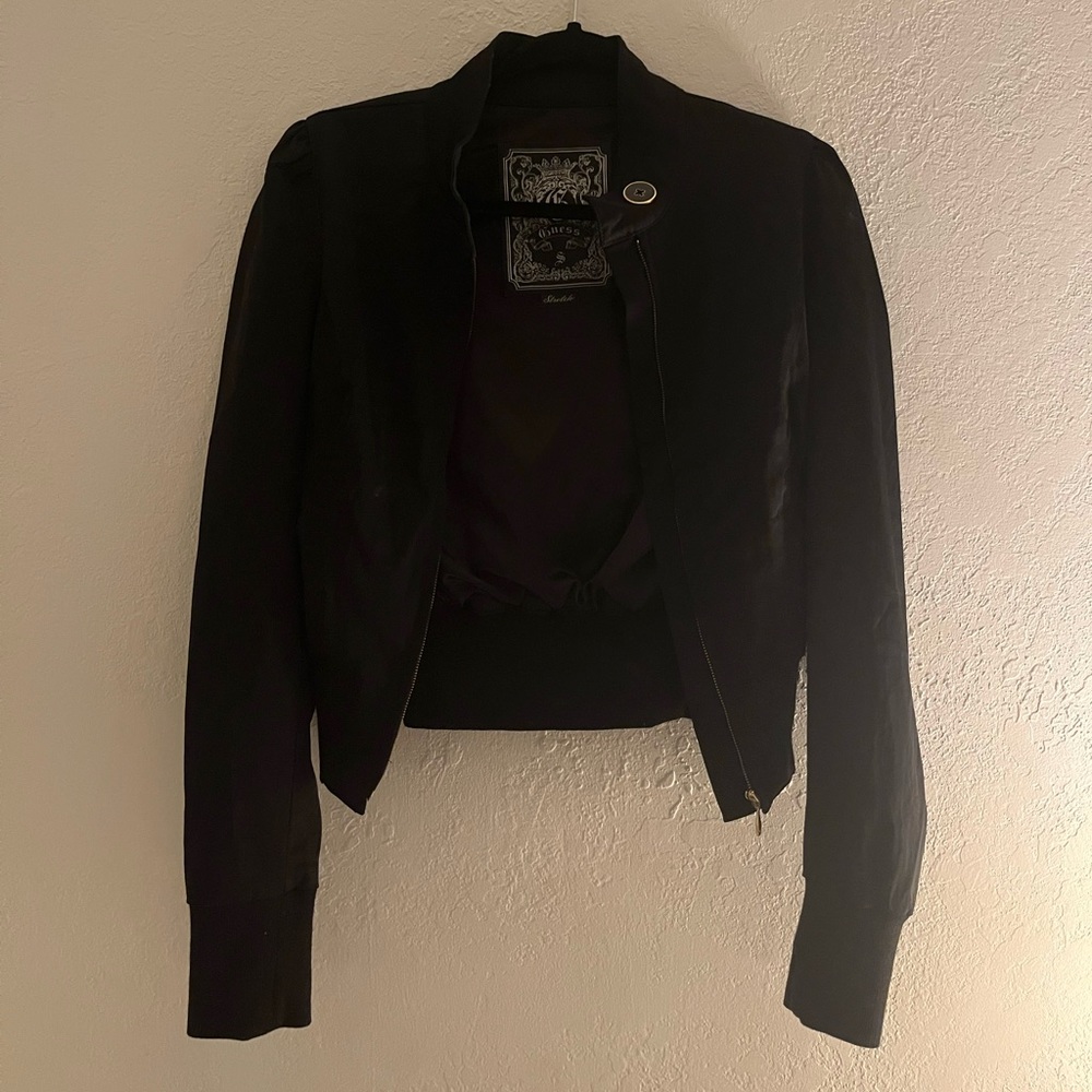 Vintage black guess stretch jacket